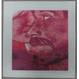 Ronald Brooks Kitaj (1932-2007), Self portrait, colour lithograph, signed, unframed, 54cm x 51cm.