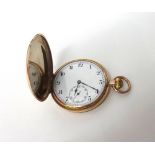 A gentleman's 9ct gold cased, keyless wind, openfaced pocket watch,