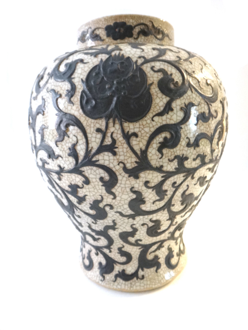 A Chinese crackleware baluster vase, late 19th century, - Image 5 of 8