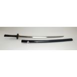 A Japanese katana, late 19th century, with polished steel blade 69.