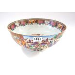 A Chinese export Mandarin palette bowl, Qianlong,