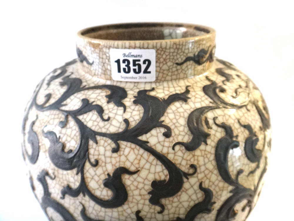 A Chinese crackleware baluster vase, late 19th century, - Image 3 of 8