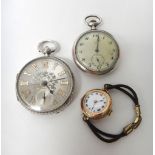 A lady's 9ct gold circular cased Rolex wristwatch,