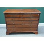 A late 18th century German mahogany commode,