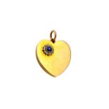 A gold, sapphire and diamond set oval pendant locket,