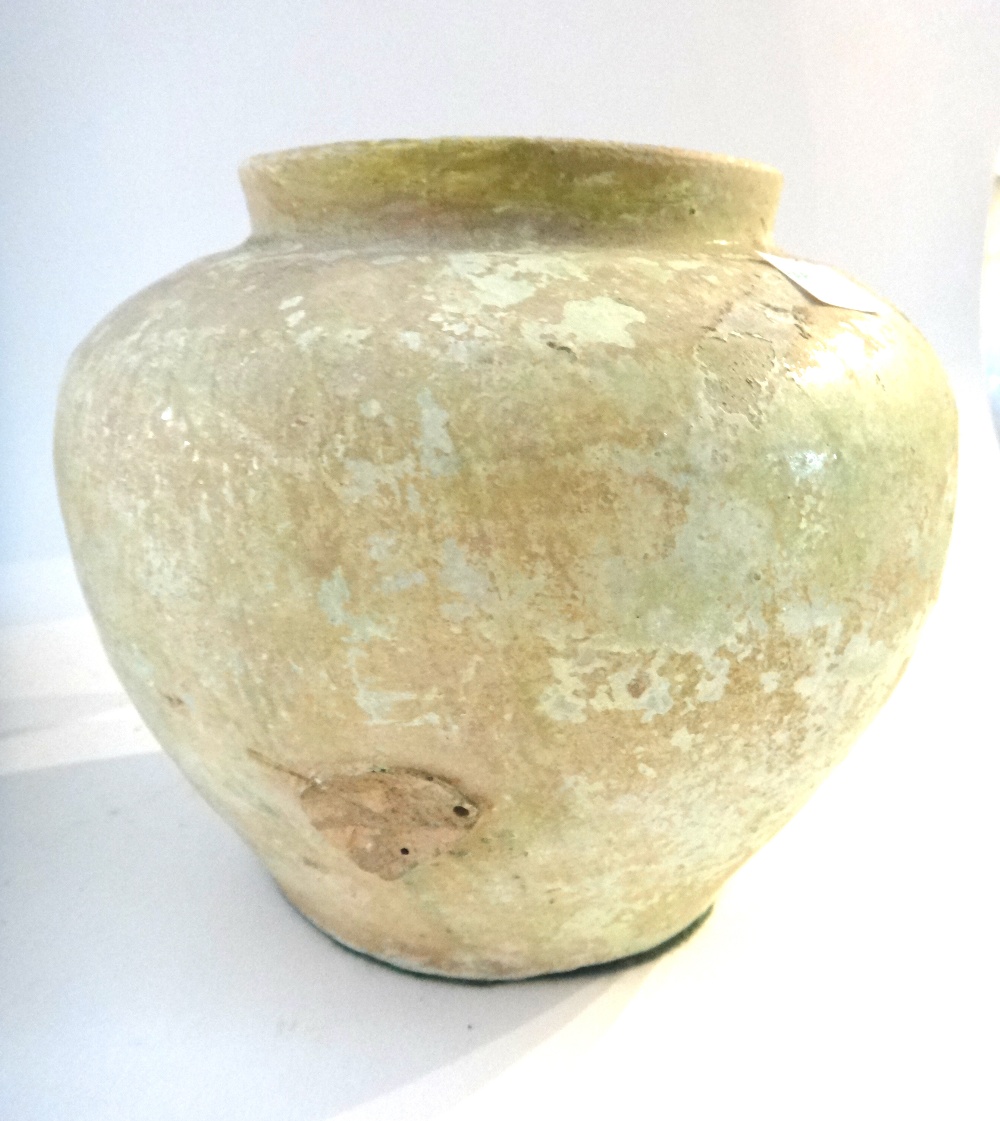 A Chinese green glazed pottery wine jar, Hu, Han Dynasty, - Image 6 of 12