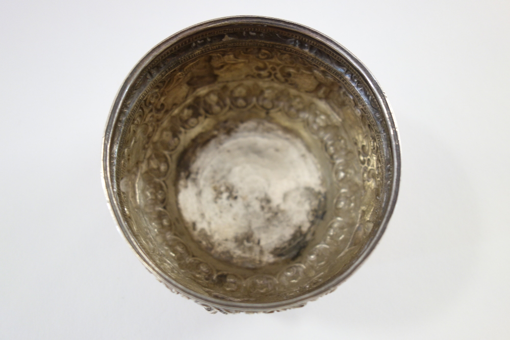 A small silver repousse bowl, Indian or Burmese, circa 1900, - Image 3 of 3
