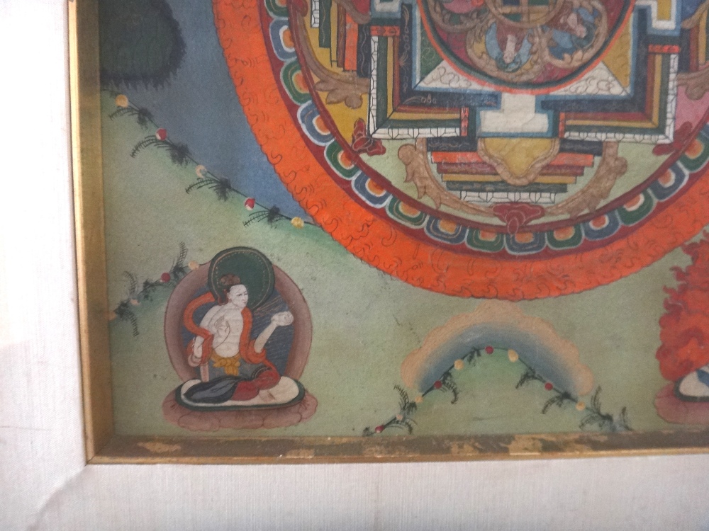 A Tibetan mandala, 19th century, pigment on linen laid on board, - Image 2 of 2