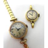 A lady's 18ct gold circular cased Rolex wristwatch,