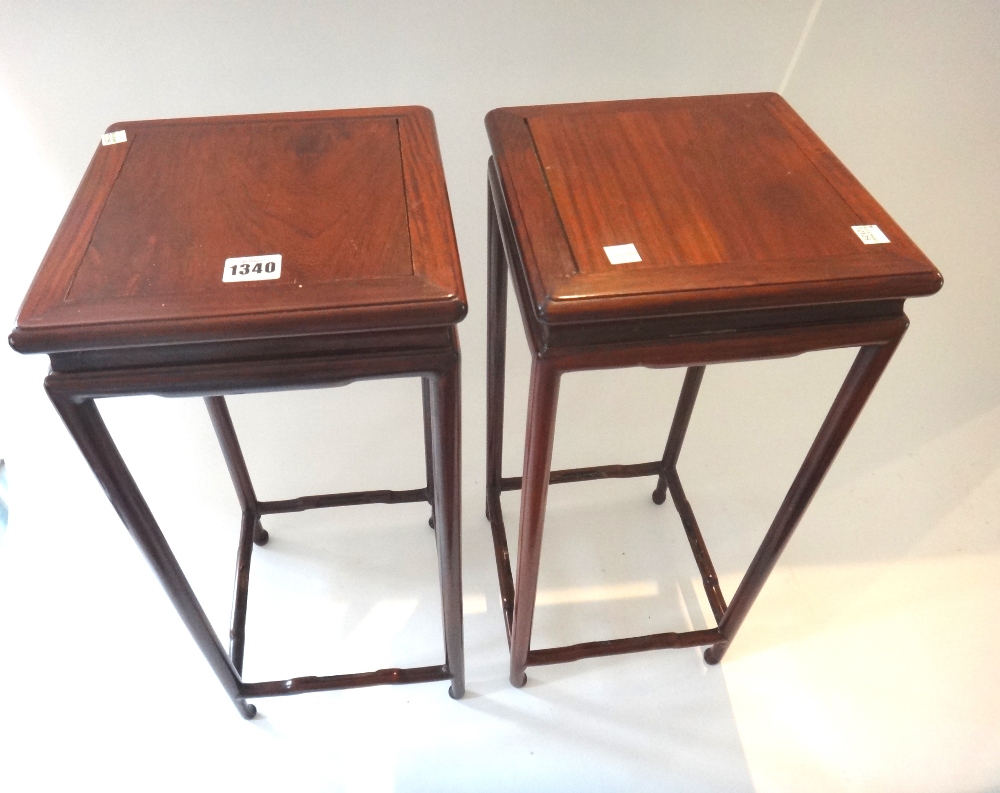 A pair of Chinese hardwood stands, 20th century, - Image 2 of 4