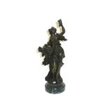 After Marin, a French bronze figure of a Bacchante, late 19th century,