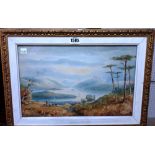 Manner of Joseph Mallord William Turner, View of Loch Lomond, watercolour, 24cm x 37cm.