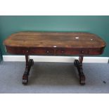 A George IV mahogany writing table,