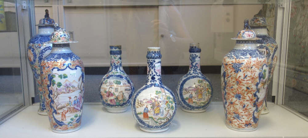 A group of Chinese export mandarin palette porcelains, Qianlong,