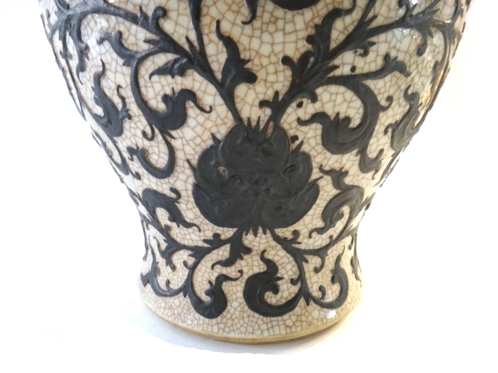 A Chinese crackleware baluster vase, late 19th century, - Image 2 of 8