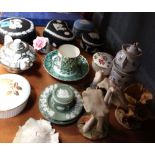 A collection of modern ceramics, mostly British,