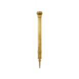A Victorian propelling pencil, Butler & Co. London, with ribbed sides, monogrammed. Illustrated.