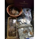 A collection of British coinage Queen Victoria - Elizabeth II, including two cased £5 coins,