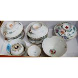 A pair of Chinese famille rose rice bowls with covers and stands,