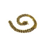 A gold neckchain, in a circular link design,