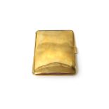 A 9ct gold rectangular plain cigarette case,