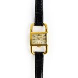 A lady's 18ct gold cased Jaeger-le Coultre wristwatch, with a signed jewelled movement,