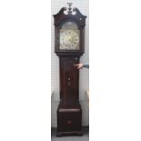 A mahogany and inlaid eight day longcase clock,