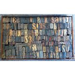 A quantity of wooden printers blocks, early 20th century, alphabet and numerical,