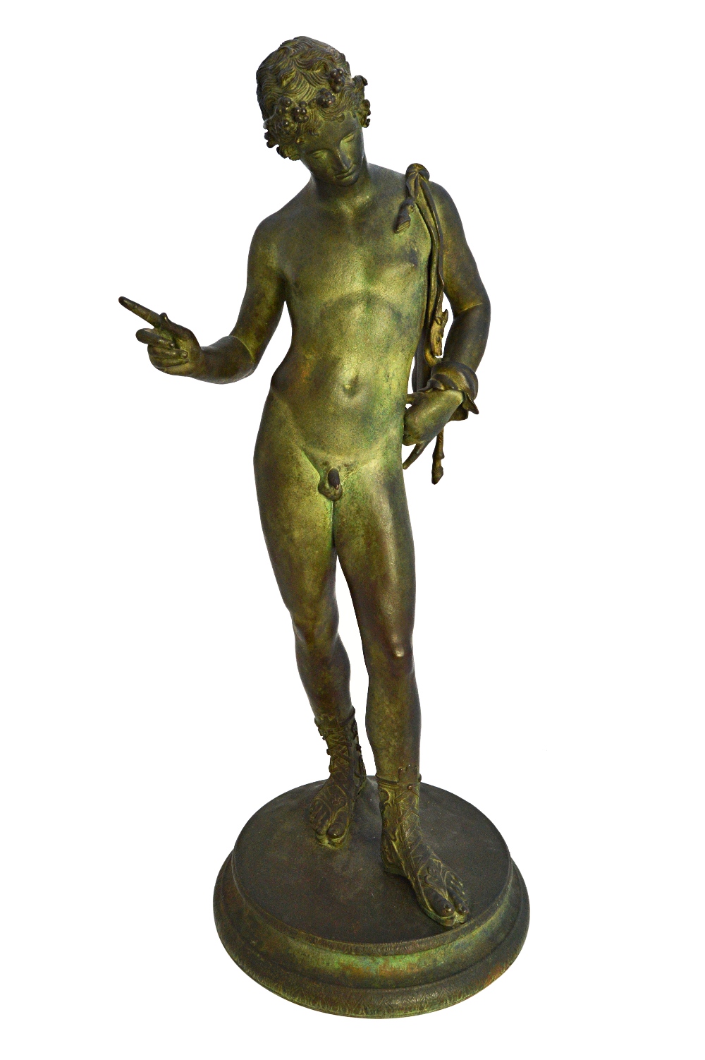 An Italian bronze figure of Narcissus, cast by Vincenzo Gemito (1852-1929), late 19th century,