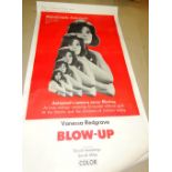 A 'Blow Up' re-release poster, linen backed.