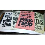 A group of four 1960's concert posters including; 'Pretty Things', 'Small Faces',