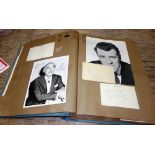 A large album of 1960's autographs including, Ken Dodd, Honor Blackman and Cliff Richard.