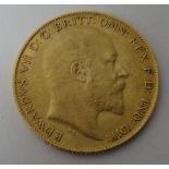 An Edward VII half sovereign, 1904.