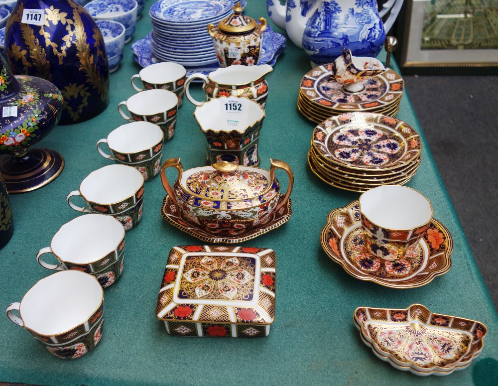 A quantity of Royal Crown Derby teawares, varying date codes (mainly 20th century),