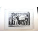 Nicolas Toussaint Charlet (1792-1845), Le Marchand de Dessins Lithographiques, crayon lithograph,