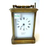 A gilt brass cased carriage clock, late 19th/early 20th century,