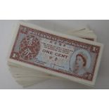 A quantity of Government of Hong Kong, one cent bank notes,