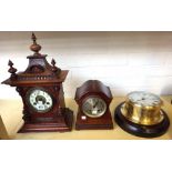 A Continental mantel clock, 19th century, probably Black Forest region,