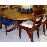 A large 19th century mahogany oval dining table, 155cm wide.