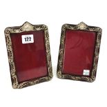 A pair of Edwardian silver mounted rectangular photograph frames, Abraham Mayer Blanckensee,