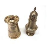 A George V silver capstan pepper mill, H