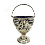 A George III circular silver sugar baske