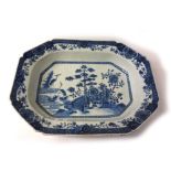 A Chinese Export blue & white dish, Qian