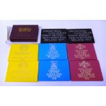 Four Great Britain year type proof specimen coin sets,