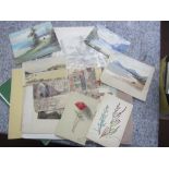SKETCH BOOKS - a colourful collection; includes 20 watercolour sketches (some d-page),