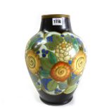 A Boch Freres Keramis Art Deco vase, circa 1930,