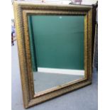 A large 19th century and later gilt framed mirror with moulded frame, 180cm x 160cm.