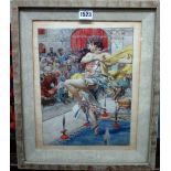 Fortunino Matania (1881-1963), Harem girl, watercolour, signed, 29cm x 22cm.