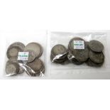 A quantity of British pre-decimal pre-1920 and pre-1947 silver coinage,