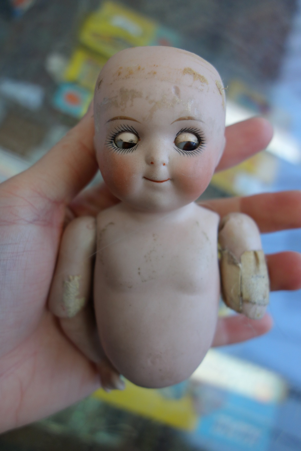 A bisque head googly eyed doll with sleep eyes, incised 'Germany' (a.f). - Image 3 of 9